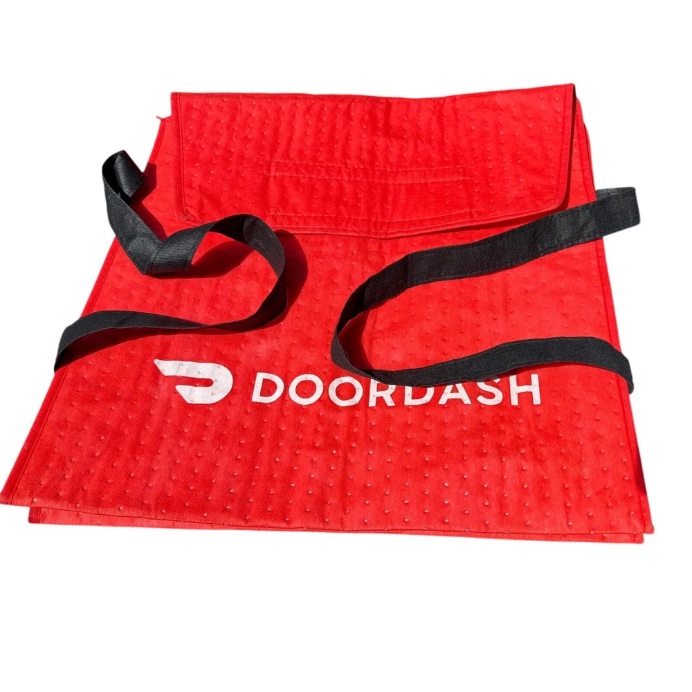 DoorDash Insulated Delivery Bag Red Thermal Food Pizza Carrier Tote Bag
